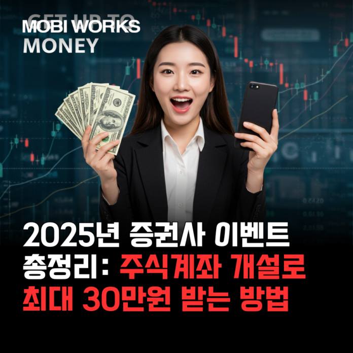 2025년 증권사 이벤트 총정리: 주식계좌 개설로 최대 30만원 받는 방법