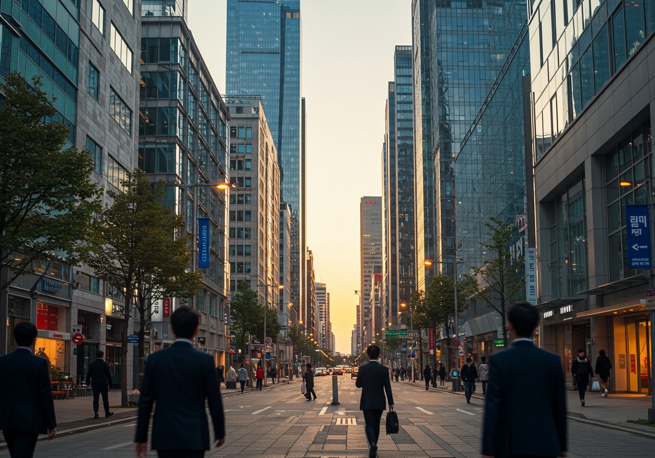 강남 오피스 빌딩 거리 전경